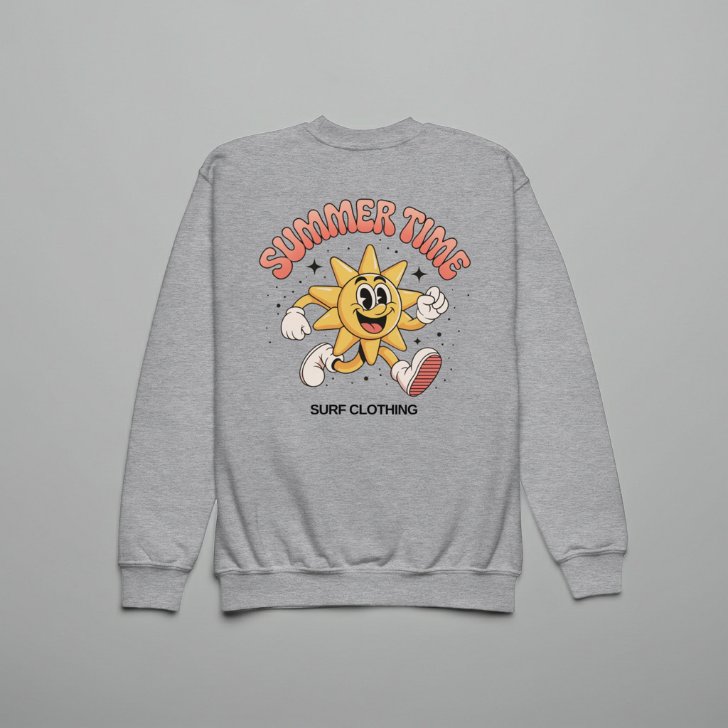 Billie’s Grey Sweatshirt – Summer Time Youth crew neck sweatshirt