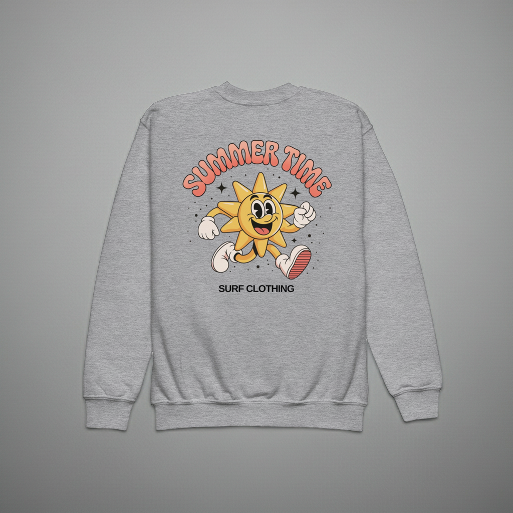 Billie’s Grey Sweatshirt – Summer Time Youth crew neck sweatshirt