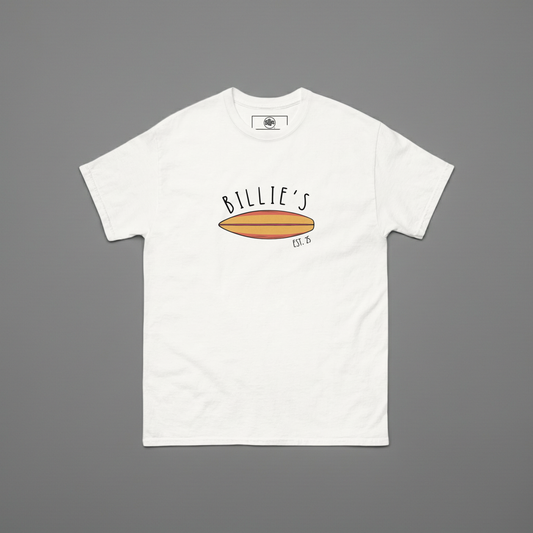 Billie’s Classic EST ’25 Tee – Skeleton Riding the Wave Adult Tees